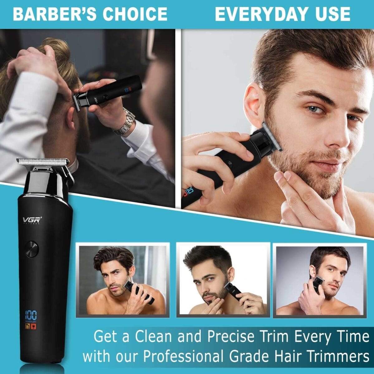 VGR V-937 Professional Corded & Cordless Hair Trimmer - Image 2